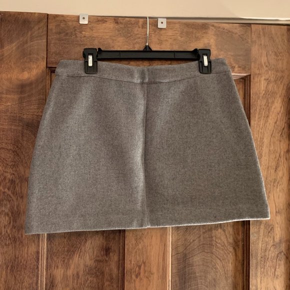 Zara Zip-Front Wool blend Mini Skirt - Size L - Picture 3 of 4